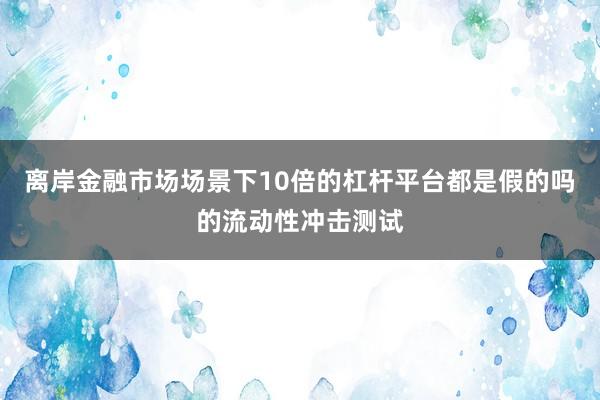 离岸金融市场场景下10倍的杠杆平台都是假的吗的流动性冲击测试