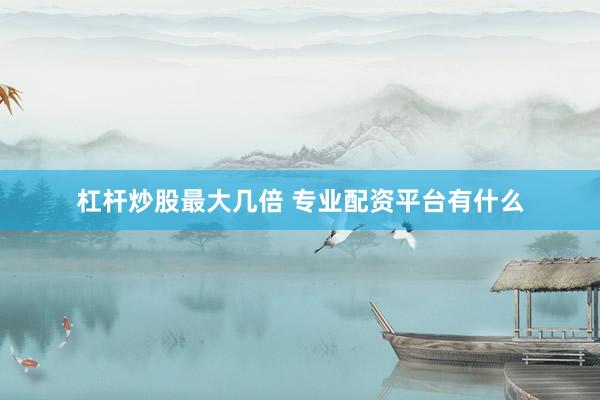 杠杆炒股最大几倍 专业配资平台有什么