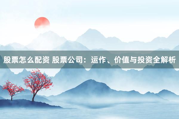 股票怎么配资 股票公司：运作、价值与投资全解析