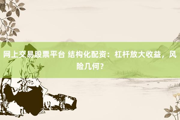 网上交易股票平台 结构化配资：杠杆放大收益，风险几何？