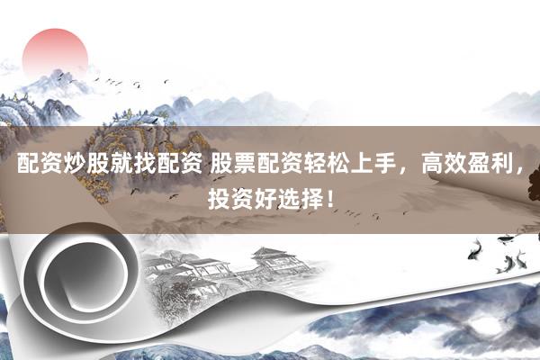 配资炒股就找配资 股票配资轻松上手，高效盈利，投资好选择！