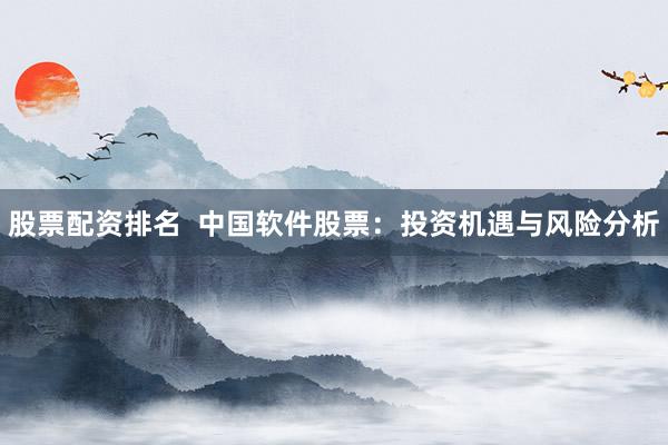 股票配资排名  中国软件股票：投资机遇与风险分析